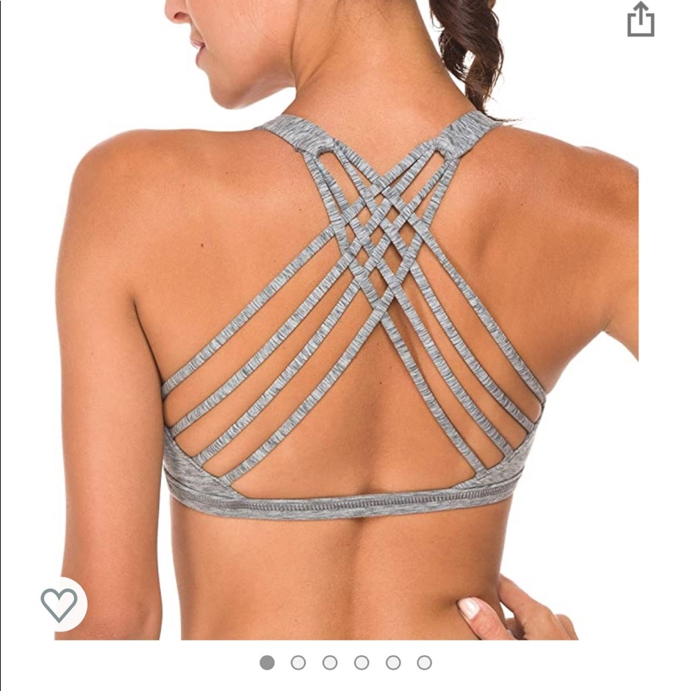 Queenie Ke strapping sports bra gray, L